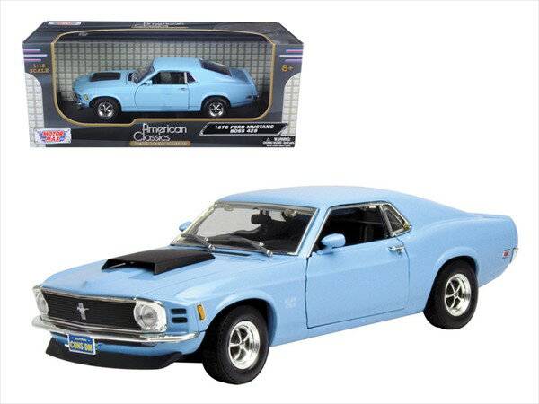 ミニカー 1/18 MOTORMAX☆1970 マスタング Mustang Boss 青色【予約商品】