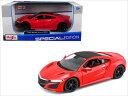 ミニカー 1/24 maisto☆2018 ホンダ アキュラ NSX 赤 2018 Acura NSX【予約商品】