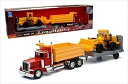ミニカー 1/32 NEWRAY☆ Peterbilt Model 379 ダンプトラック +牽引トレーラー(ホイールローダー付)♪【予約商品】