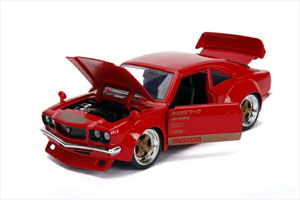 ミニカー　1/24　JadaTOYS☆JDM TUNERS 1974 マツダ RX-3 　赤 　【予約商品】
