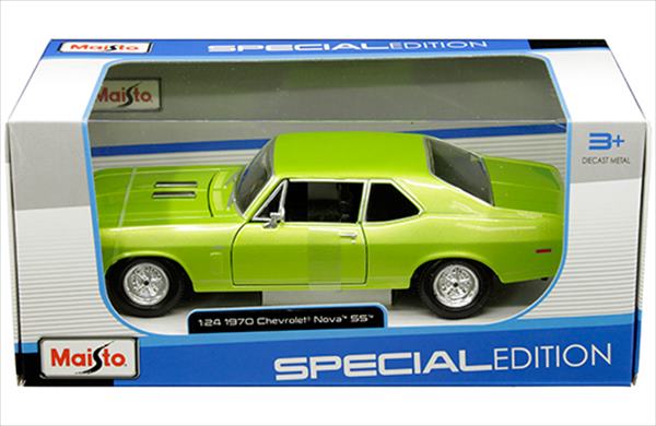 ミニカー 1/24 maisto☆1970 シボレー ノバ グリーン【予約商品】