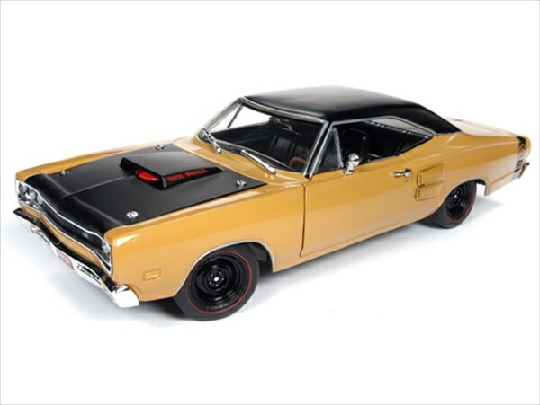 ミニカー　1/18　AUTOWORLD☆ 1969 ダッジ・コロネット・スパービー　黄色　Dodge Coronet Super Bee 