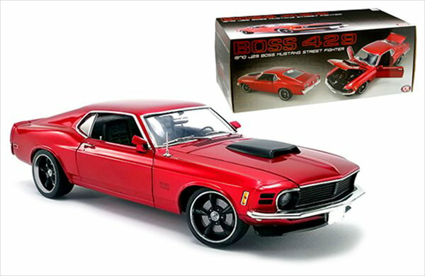 ミニカー　1/18　ACME☆1970　マスタング　BOSS　429　赤色　アメ車 1970 429 BOSS Mustang Street Fighter 