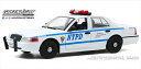 ミニカー 1/24 GREENLIGHT☆パトカー ハイウェイパトロール フォード クラウンビクトリア インターセプター「NYPD パトカー」白 【予約商品】