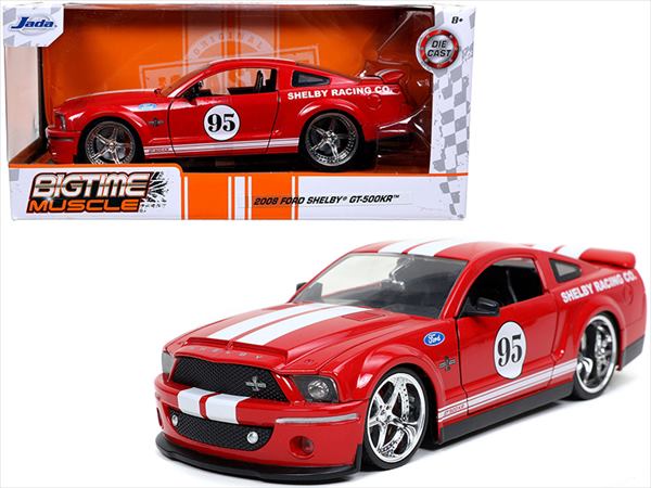 ミニカー 1/24 JadaTOYS☆2008 シェルビーGT500KR ＃95 赤 フォード マスタング エレノア 60セカンズ 2008 Ford Shelby GT-500KR 95【予約商品】