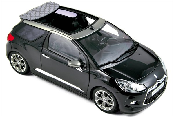 ミニカー　シトロエン　DS3　A56　2013　NOREVノレブ 黒☆1/18　CITRO&#203;N DS3 CABRIO 2013 - PERLA NERA BLACK　181545