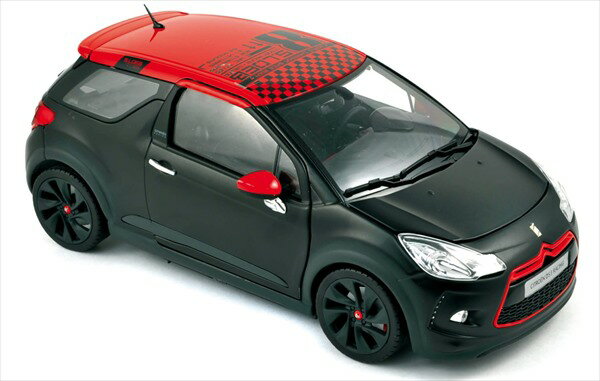 ミニカー　シトロエン　DS3　レーシング　2013　NOREVノレブ 黒/赤☆1/18　2013 CITROEN DS3 RACING LEOB WITH RED ROOF　181543