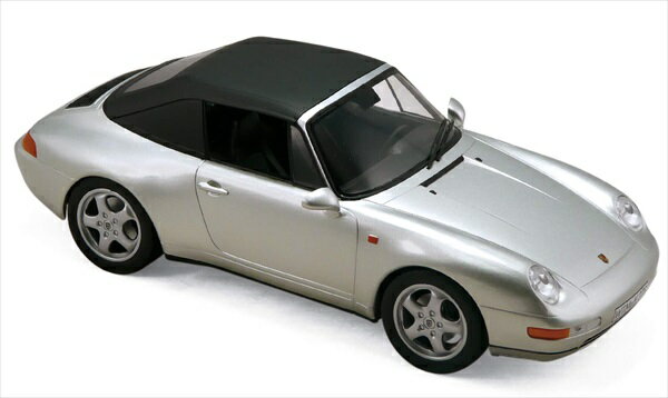 ミニカー　ポルシェ　911　ガブリオレ　銀色　1/18　NOREV　ノレブ　1993 PORSCHE 911 CABRIOLET