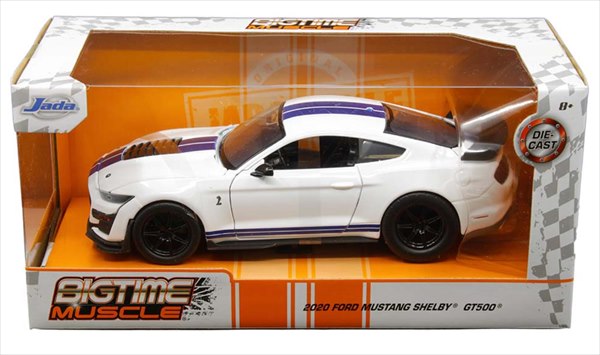 ミニカー 1/24 JadaTOYS☆2020 シェルビー GT500 白/青 フォード マスタング 2020 Ford Mustang Shelby GT500 【予約商品】