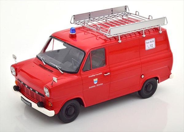 ミニカー 1/18 KKS 1970 フォード・トランジット・消防車 赤色 【予約商品】