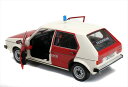 ミニカー　1/18　1984　フォルクスワーゲン・ゴルフ　パトカー　消防車　白/赤色　Solido 　VW Golf L 【予約商品】 2