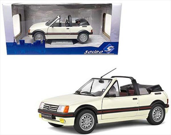 ミニカー　1/18　Solido　1989 プジョー　205　ガブリオレ　白色　1989 Peugeot 205 CTI MK1 Cabriolet 