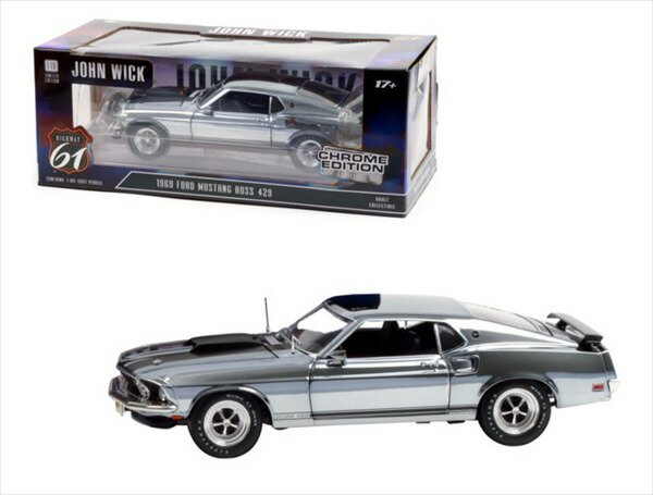 ミニカー　1/18　Highway61☆特別クロームメッキ仕様　ジョン・ウィック　1969　マスタング　BOSS　429　アメ車