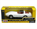 ミニカー 1/24 MOTORMAX☆ 1979 コルベット スティングレー C3 白色/内装赤 1979 Chevrolet Corvette C3【予約商品】