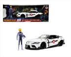 ミニカー　超時空要塞マクロスシリーズ ロボテック　1/24　Jada　ロイ・フォッカーRoy Focker 　メタルフィギュア付き　 2020 Toyota Supra　スープラ　【予約商品】