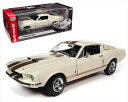 ミニカー 1/18 1967 シェルビー GT350 白/金色 フォード・マスタング AUTOWORLD 1967 Shelby GT-350 【予約商品】