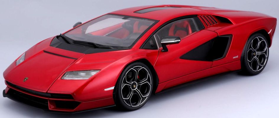 ミニカー　1/18　maisto　2021　ランボルギーニ カウンタック　LP800-4　赤色　限定　LAMBORGHINI - COUNTACH LP 800-4 2021【予約商品】