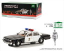 ミニカー 1/18 GREENLIGHT☆T1000 ターミネーターフィギュア付き♪ 1987 カプリス パトカー ミニカー アメ車 1987 Chevrolet Caprice Metropolitan Police with T-1000 Liquid Metal Android Figure 【限定品 予約商品】