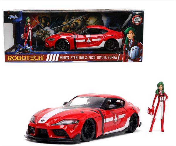 ミニカー　超時空要塞マクロスシリーズ ロボテック　1/24　Jada　Miriya ミリヤメタルフィギュア付き　 2020 Toyota Supra　スープラ　Miriya Sterling Figure – Robotech