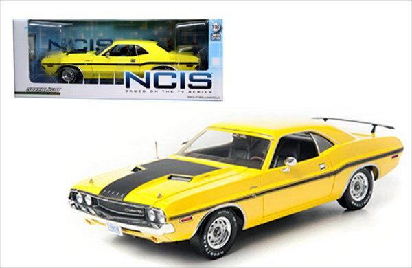 ミニカー　1/18　GREENLIGHT☆1970　ダッジチャレンジャー R/T 白　NCIS　黄色