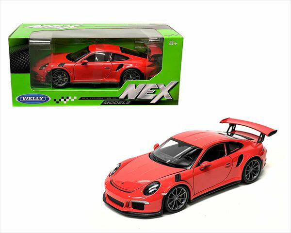 ミニカー　1/24　WELLY　ポルシェ　911　GT3 RS　赤色　　2016 Porsche 911 GT3 RS