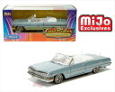 ミニカー 1/24 WELLY シボレー インパラ コンバーチブル ローライダー ブルーメタ色 1963 Chevrolet Impala SS Convertible – Low Rider【予約商品】