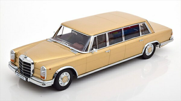 ミニカー　メルセデスベンツ 1964　プルマン　金色　1/18　　KKS　MERCEDES BENZ - S-CLASS 600 LWB PULLMAN (W100) 1964