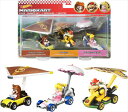 ミニカー マリオカート HotWheels 楽しい♪ グライダー仕様 タノッキーマリオ、ピーチ、クッパ の3台セット♪ 【予約商品】 マリオ おもちゃ