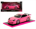 ミニカー　1/24　ポルシェ　911 GT3 RS　ピンク色　Porsche 911 GT3 RS　JadaTOYS【特別限定予約商品】