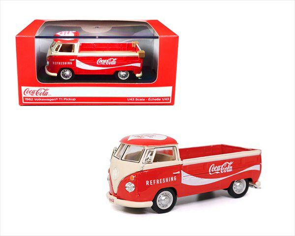 ミニカー 1/43　1962　VW　フォルクスワーゲン　ワーゲンバス　ピックアップトラック　コカコーラ　　Motor City Classics 　1962 Volkswagen T1 Pickup【予約商品】