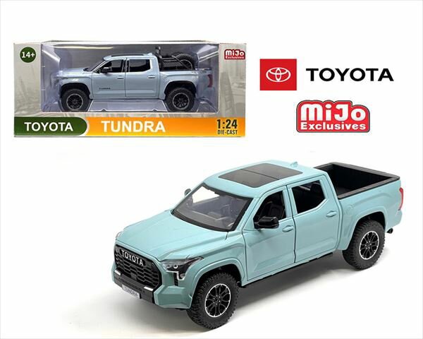 ミニカー　1/24　トヨタ　タンドラ　2023　水色　ランクル　ランドクルーザー　　1:24 2023 Toyota Tundra TRD Off-Road 4×4【予約商品】