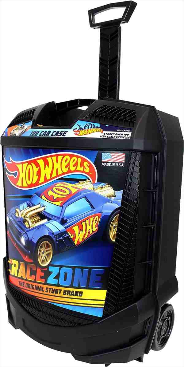 HotWheels ミニカー キャリングケース 100台収納可能♪ スーツケース型タイヤ付 ホットウィール hotwheels【予約商品】