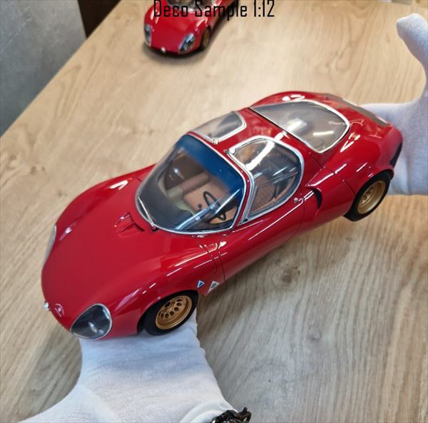 ミニカー　1/12　巨大サイズ　1967　アルファロメオ 33 ストラダーレ　赤色　ALFA ROMEO 33 COUPÈ STRADALE 1967 MUSEUM VERSION　特別限定予約商品