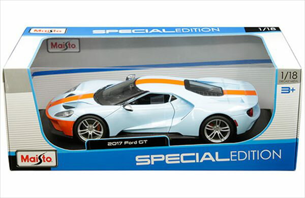 ミニカー 1/18 maisto☆2017 フォード GT なし 水色/オレンジ GULFカラー GT40 特別限定モデル！【予約商品】