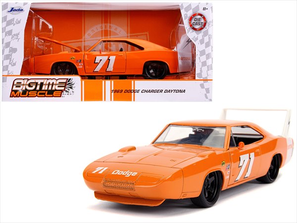 ミニカー　1/24　JadaTOYS☆ 1969 ダッジ・チャージャー・デイトナ　＃71　オレンジ　Dodge Charger Daytona #71　ワイルドスピード