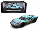 ミニカー 1/18 SHELBY COLLECTIBLES☆1966 フォード GT40 MK2 水色汚れメーキャップ フォードvs フェラーリ特別限定モデル！