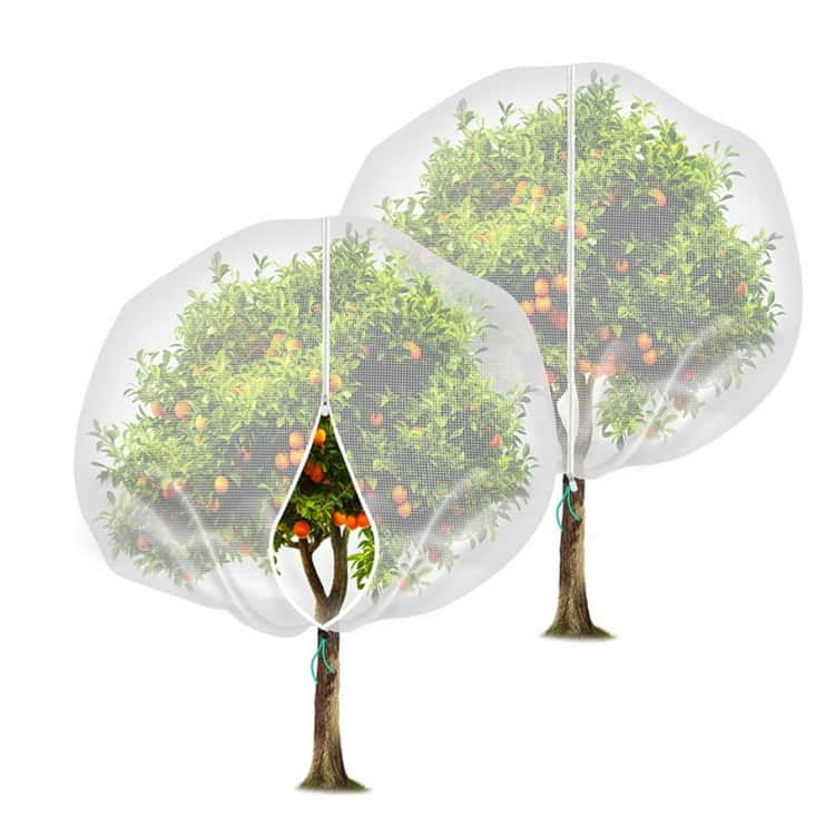 ATiCのネット 植物保護カバー 鳥よけ ファスナー付き 巾着式 2個セット 防虫ネット 5サイズ展開 菜園プランター用 鳥除け網 野菜網 2個セット 防虫カバー 通気性 野菜栽培 鉢植え用 防虫 防風 鳩よけネット 家庭菜園 果樹 ガーデン｜アングル3