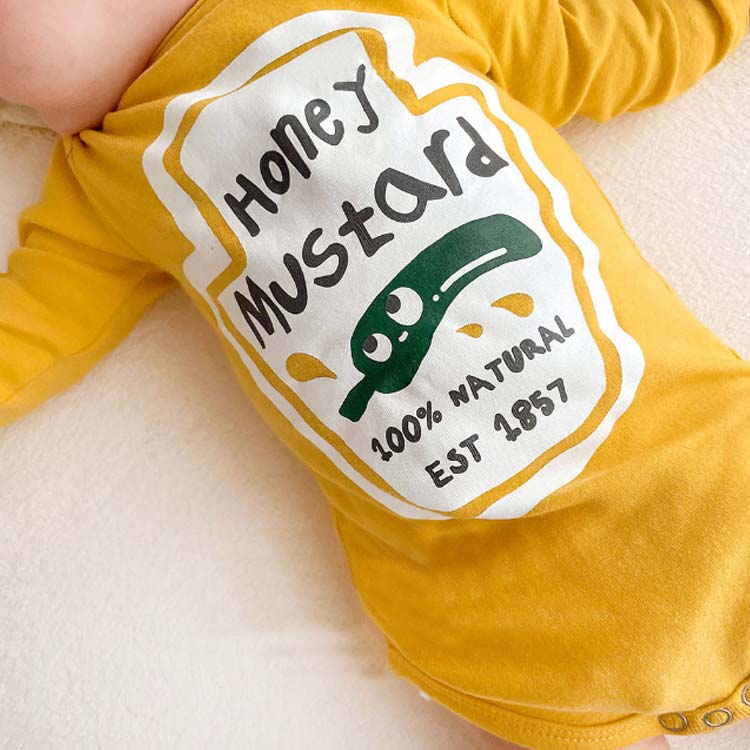 ケチャップ コスプレ かわいい ベビー服 80 衣装 マスタード ベビー 仮装 赤ちゃん 男の子 女の子 子供服 なりきり 変身 面白い 写真映え イベント 撮影 ロンパース コスチューム 60 70 ケチャップ 90 着ぐるみ 寝相アート