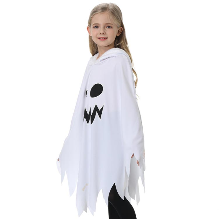 幽霊 ハロウィン おばけ コスプレ ゴースト 仮装 ポンチョ かわいい ゴースト 子供 ハロウィン 女の子 マント ハロウィン 衣装 ワンピース コスチューム ベビー キッズ ジュニア パーティーグッズ 蛍光効果 Halloween houbian-10017695 ATiC サンプル画像2