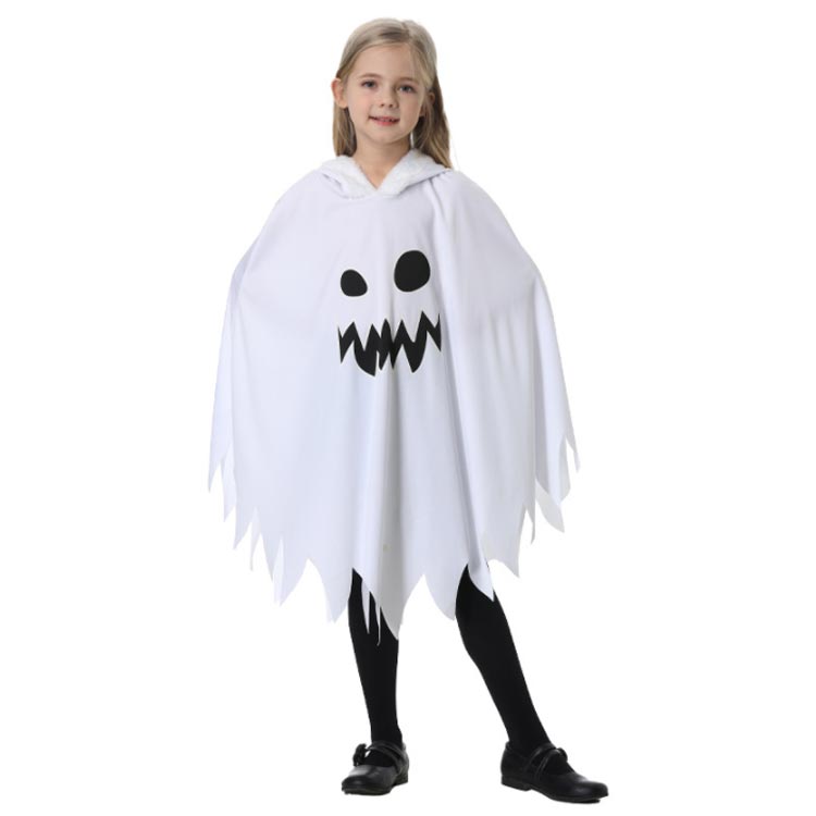 幽霊 ハロウィン おばけ コスプレ ゴースト 仮装 ポンチョ かわいい ゴースト 子供 ハロウィン 女の子 マント ハロウィン 衣装 ワンピース コスチューム ベビー キッズ ジュニア パーティーグッズ 蛍光効果 Halloween houbian-10017695 ATiC サンプル画像3