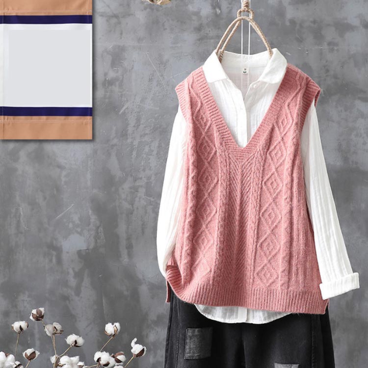 ニットベスト レディース 春夏 ベスト 春ニット トップス ノースリーブ ゆるニット 送料無料 カジュアル きれいめ 無地 おしゃれ ゆったり 大きいサイズ ロング丈 Vネック 韓国