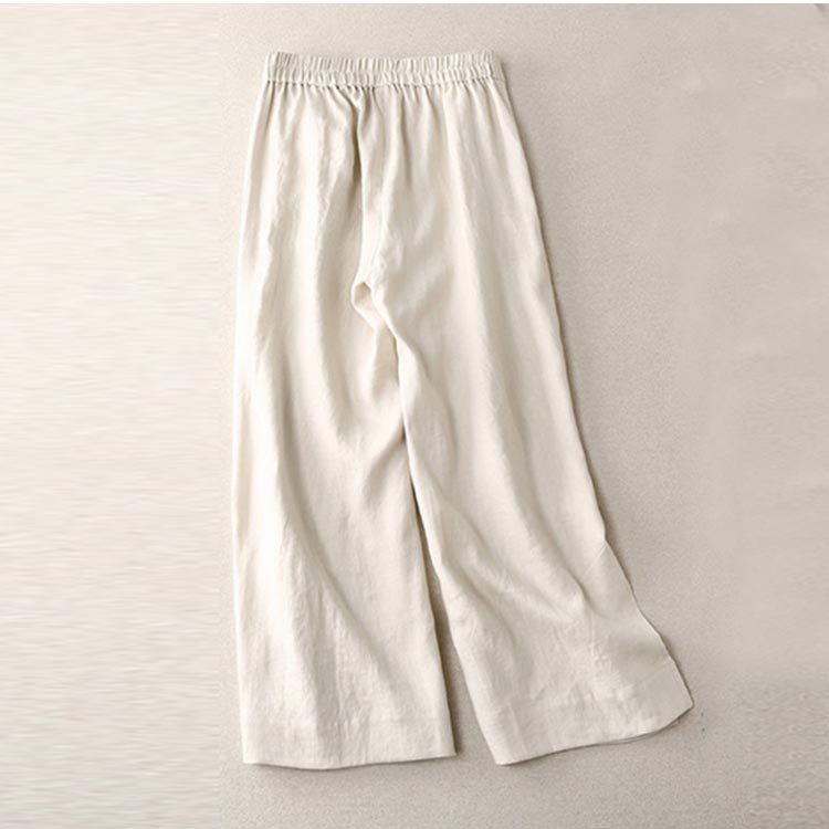 ワイドパンツ レディース きれいめ 春夏 クロップドパンツ ウエストゴム パンツ ス...