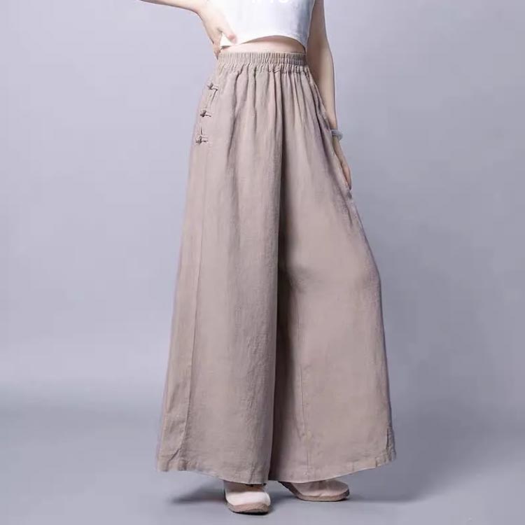 リネンパンツ ワイドパンツ レディース フレアパンツ 綿麻 リネン混 ロングパンツ ...