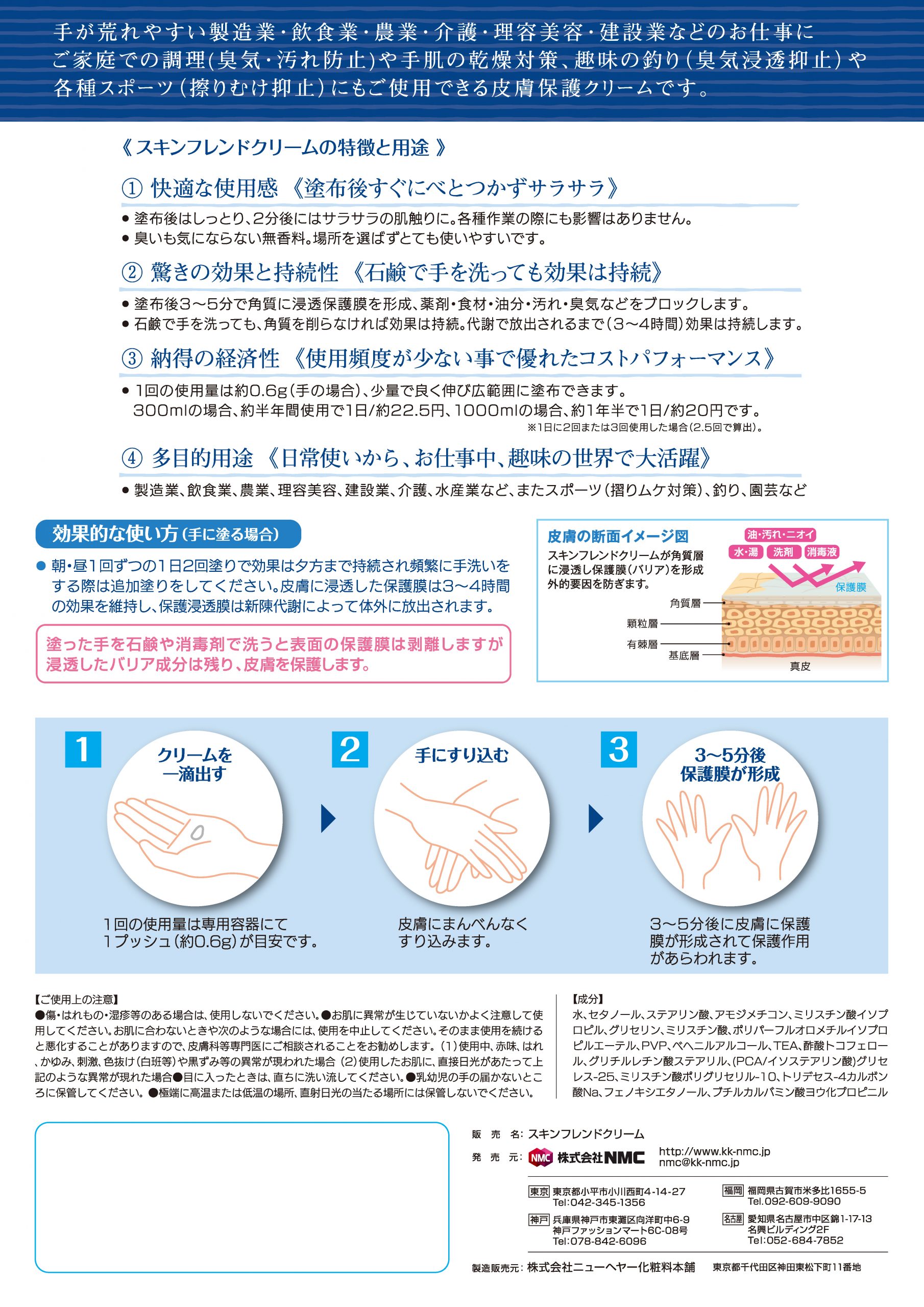 NMC ������ե��ɥ��꡼�� 300ml / 1000ml �����ݸ�꡼�� ��Ӥ� �ݼ� ����ͽ�� ��̳�� �ϥ�ɥ��꡼��