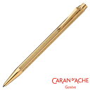 【名入れ無料】 Caran d'Ache Ecridor カランダッシュ エクリドール シェブロン Chevron ゴールドプレート ボールペン 0898-208