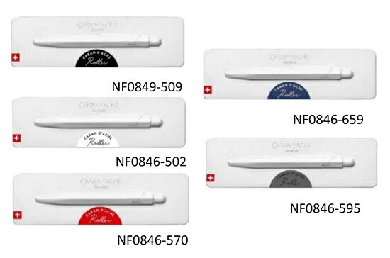 CARAN D'ACHE Calendario 849 Roller Ball Gel Slim Pack Incorporado Mat Negro Blanco Rojo Azul Gris NF0846-509/502/570/659/595 — vista 3