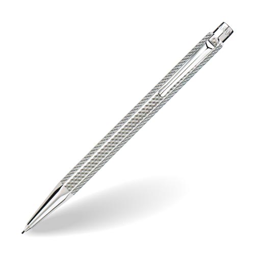 CARAN D'ACHE カランダッシュ エクリドール キューブリック シルバープレート&パラジウムコート シャープペンシル 0004-377