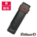 ペリカン PELIKAN ペンケース 2本用 TG-24 ブラック/ブラウン