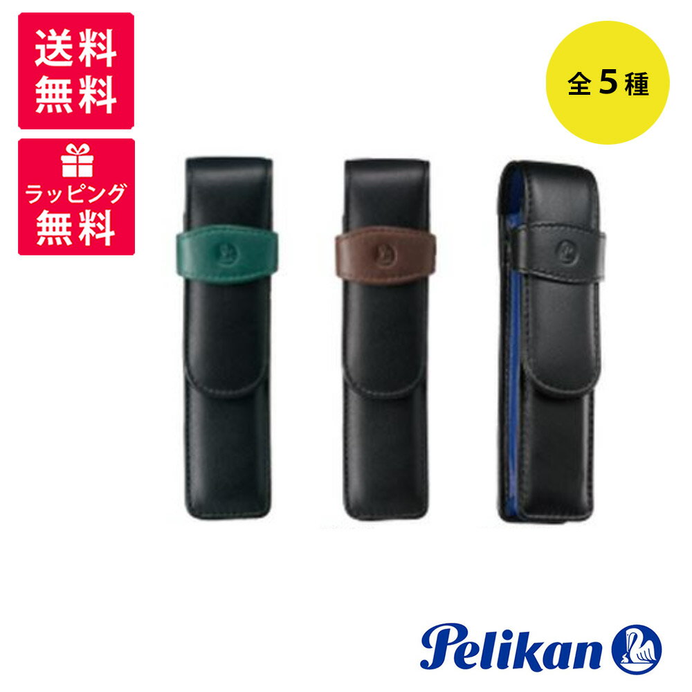 PELIKAN ペリカン レザーケース 2本用 TG-11/22/24 TG-22N/23N ブラック グリーン ブラウン ブルー ペンケース