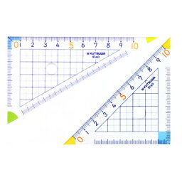 クツワ　STAD(スタッド)算数三角定規　ケース付　(さし・ものさし)